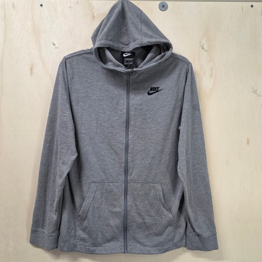Nike Womens Full Zip Hoodie Heather Gray Standard Fit XL Sportswear Jacket